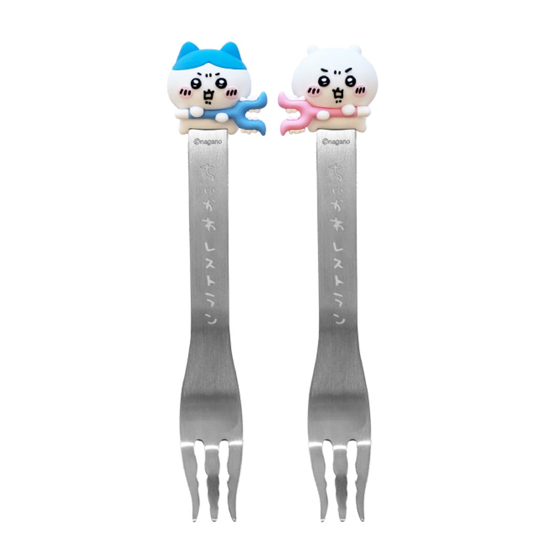 「さすまた風フォーク 全2種ハチワレ・ちいかわ」各¥1,540(C)nagano