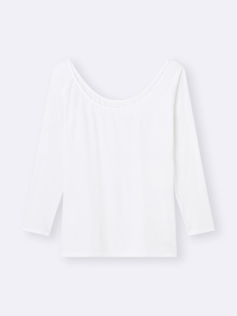 GUのスタイルヒートワイドネックT