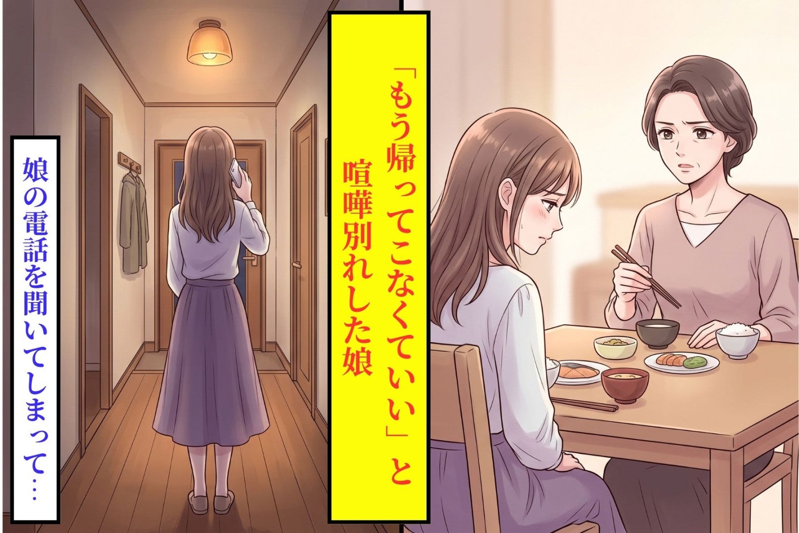 娘を追いかけて駅へ向かった母→塩豆大福を手に、改札の向こうの背中を呼び止められなかった