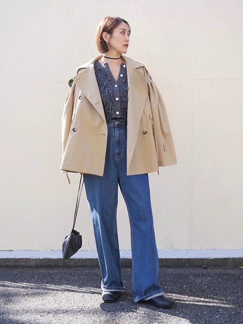 ニットカーディガン コーデ ニットカーディガンコーデ3