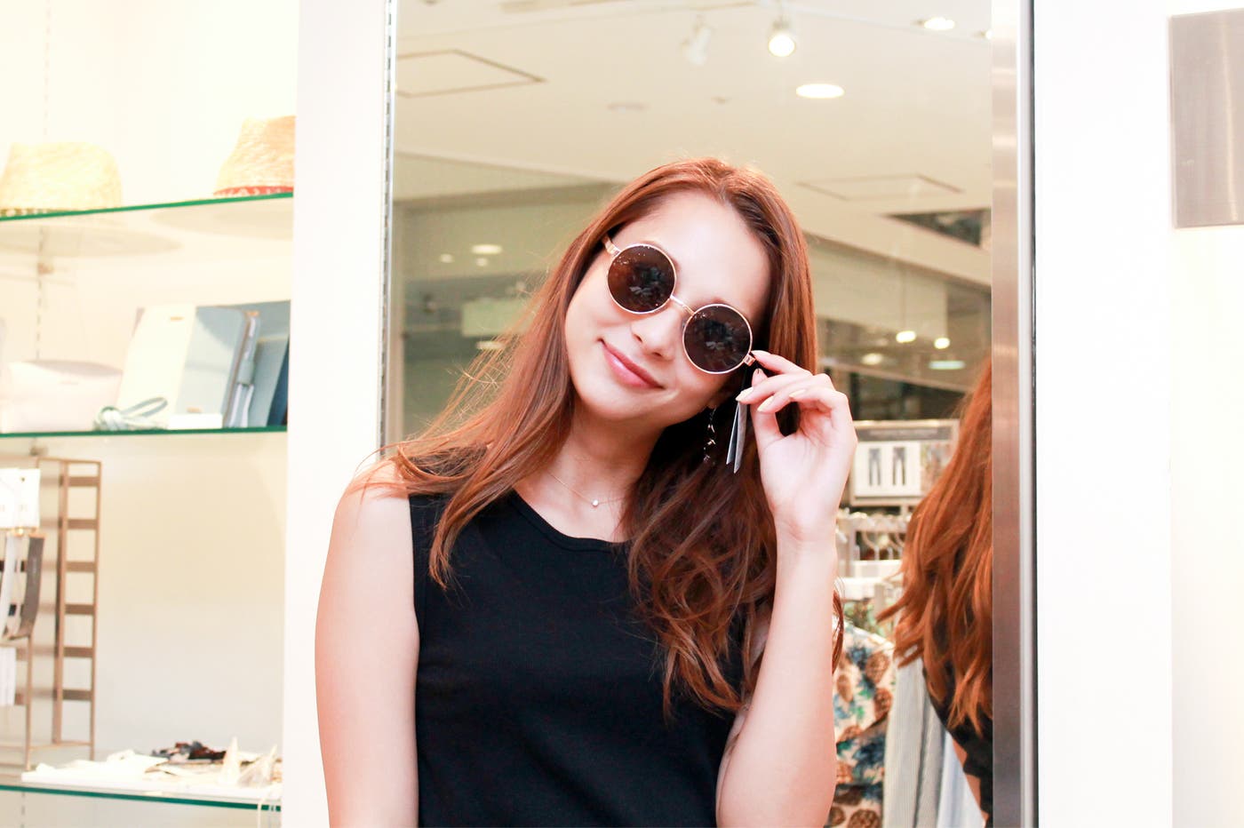 ラウンドフレームサングラス