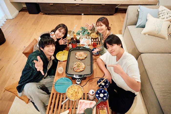 永田崇人、白間美瑠、Miyuu、白間太陽/「私たち結婚しました 5」(C)AbemaTV, Inc.