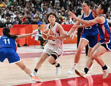 バスケ女子 日本がB組首位通過！フィリピンに22点差快勝で開幕3連勝で8強入り 岡本が圧巻3P5本成功でチームトップ19得点 28年ぶり金メダルへあと3勝