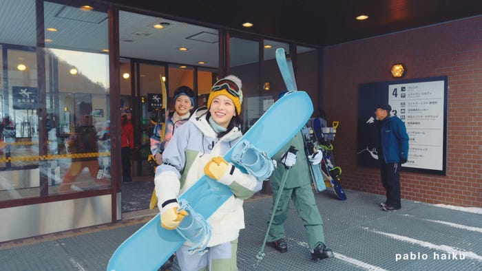 出口夏希「JR SKISKI」CMカット(提供写真)