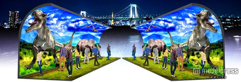 お台場に恐竜出現!迫力満点の体験型イルミネーションも