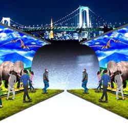 お台場に恐竜出現!迫力満点の体験型イルミネーションも/画像提供:デックス東京ビーチ【モデルプレス】