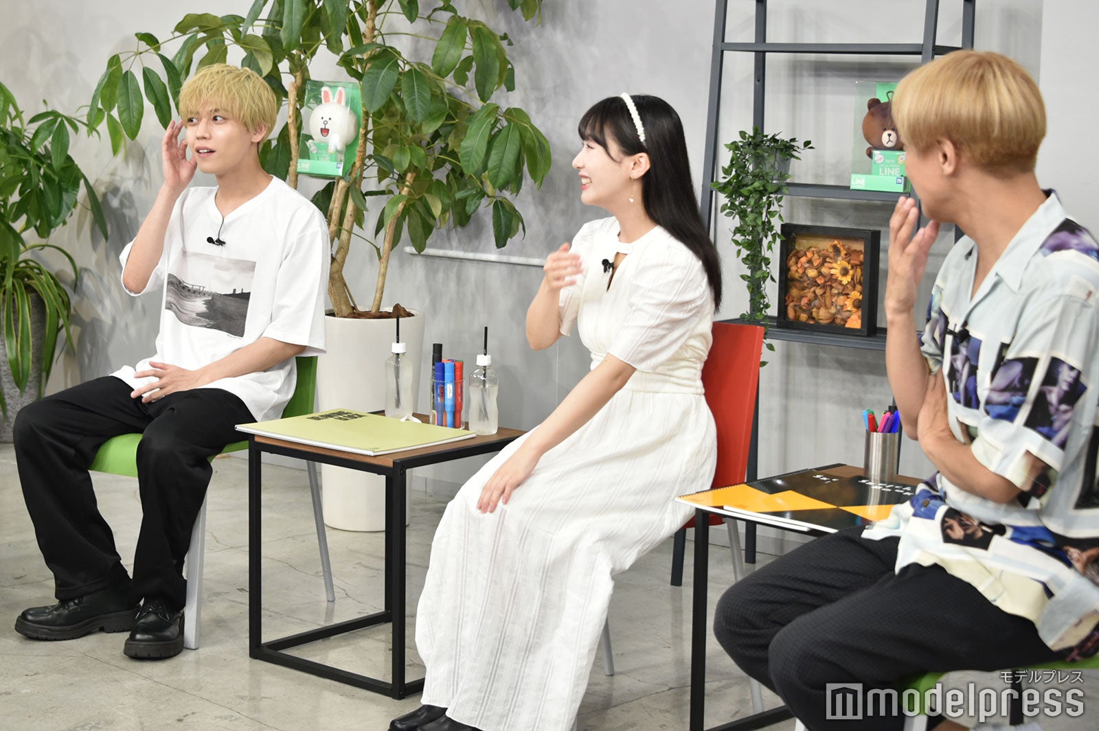 岩岡徹、田中美久、お見送り芸人しんいち（C）モデルプレス