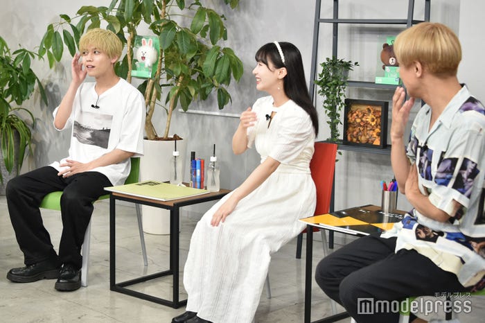 岩岡徹、田中美久、お見送り芸人しんいち(C)モデルプレス