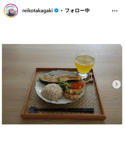 高垣麗子Instagramストーリーズより