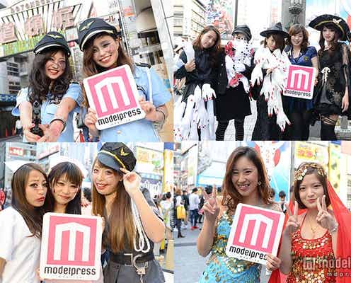 <ハロウィン>大阪女子、道頓堀で大量仮装乱舞
