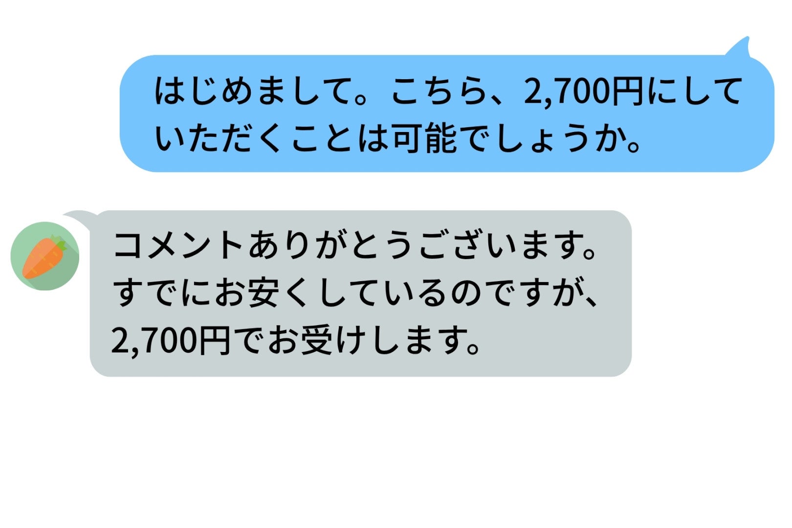 値下げの理由をあえて書かなかった僕が、値段が決まってからようやく送ったメッセージ
