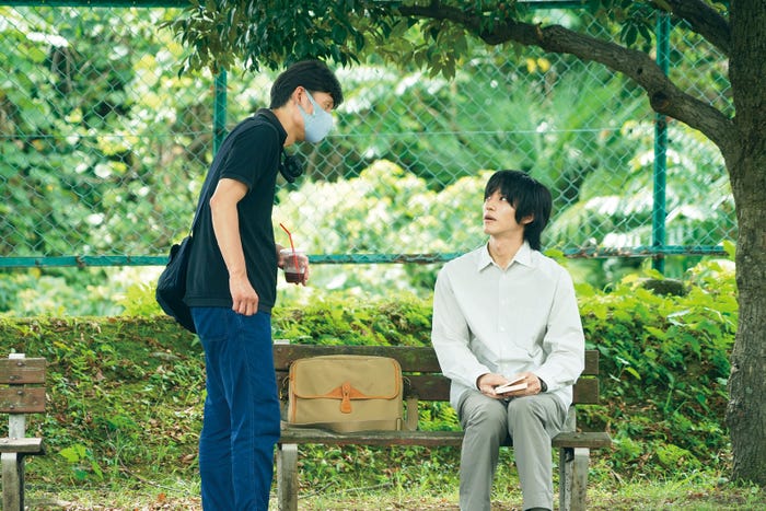 李相日、松坂桃李「流浪の月」メイキング写真(C)2022「流浪の月」製作委員会
