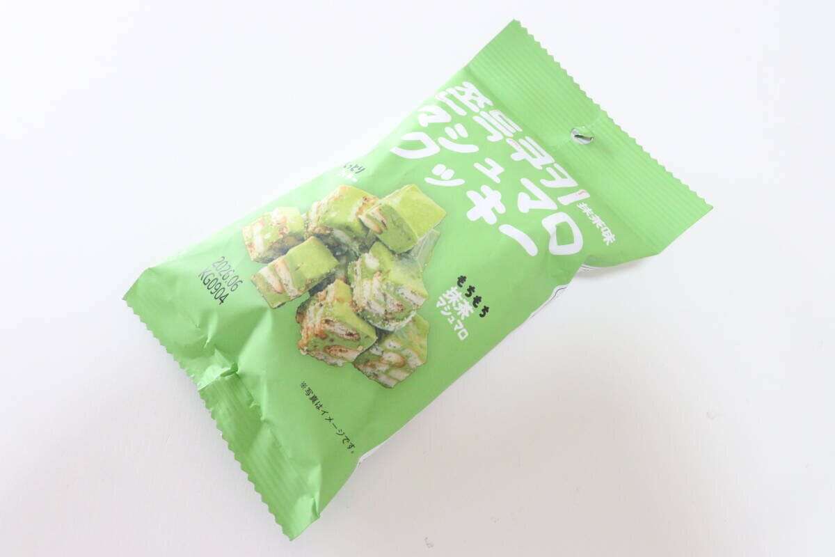 ダイソー　マシュマロクッキー　抹茶味　チュンドゥククッキー