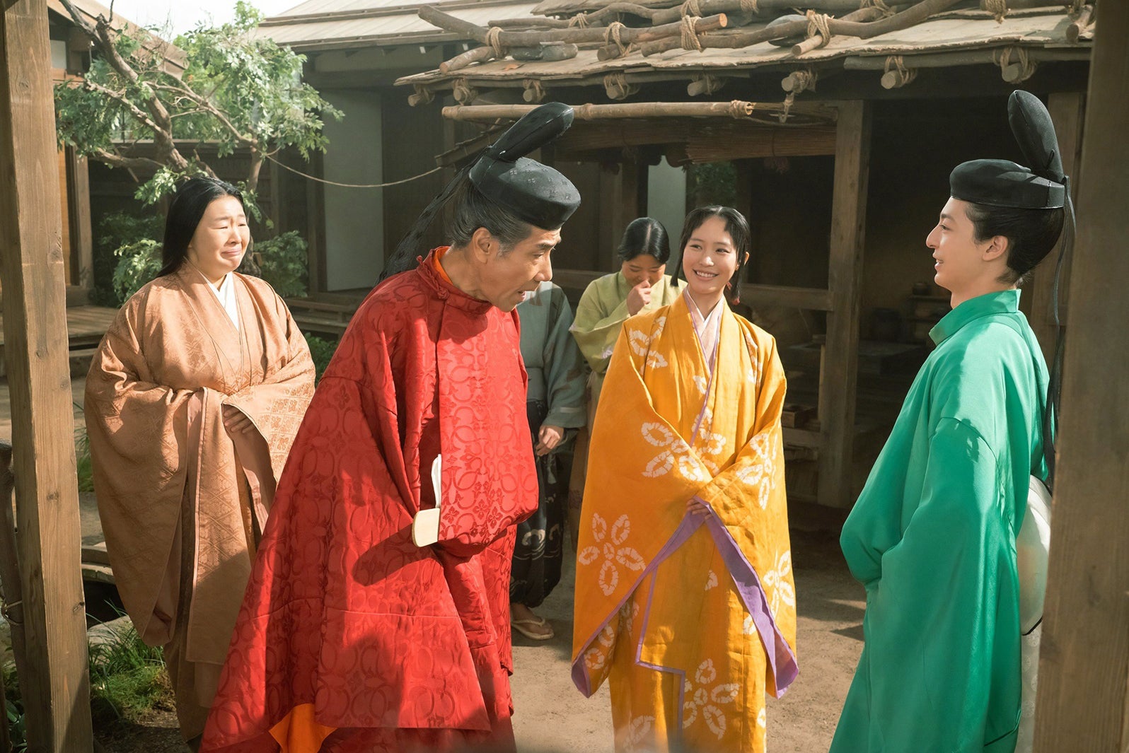 信川清順、岸谷五朗、南沙良、高杉真宙「光る君へ」第39話（C）NHK