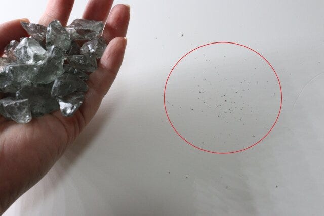 インテリアガラスストーン（ブラック、約150g）　粒