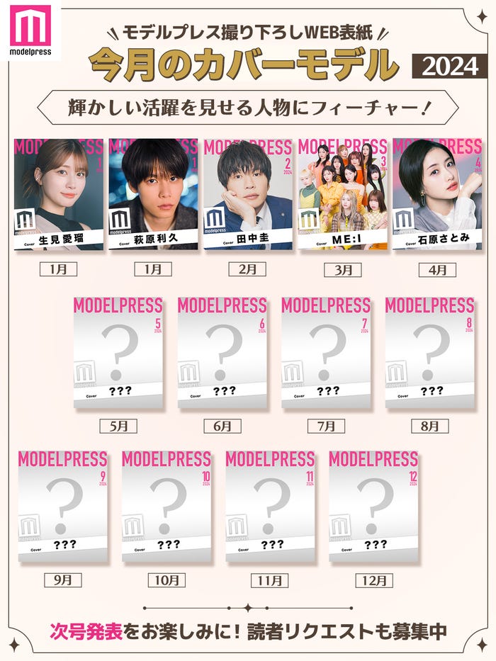 2024年モデルプレス「今月のカバーモデル」