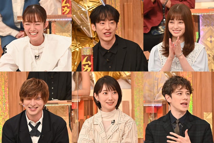 (上段左から)佐藤栞里、DJ松永、橋本環奈(下段左から)城田優、波瑠、ウエンツ瑛士(C)フジテレビ
