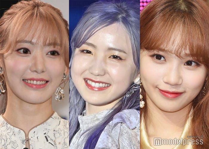 (左から)宮脇咲良、本田仁美、キム・チェウォン