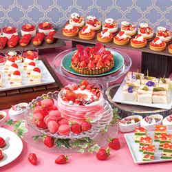 苺づくしのスイーツブッフェ大人¥6,500、7〜12歳¥3,400、4〜6歳¥2,000/提供画像