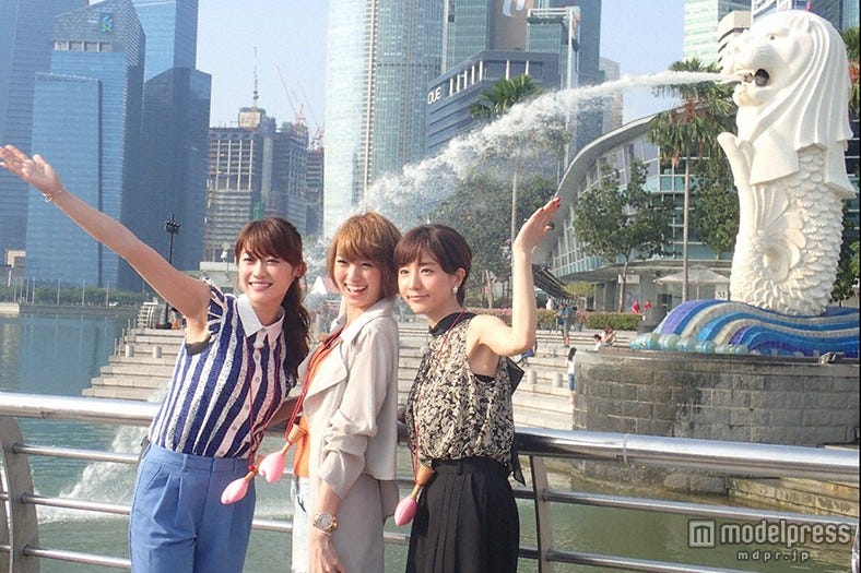 南明奈&原幹恵&田中みな実、シンガポール女子旅で人気スポット巡り