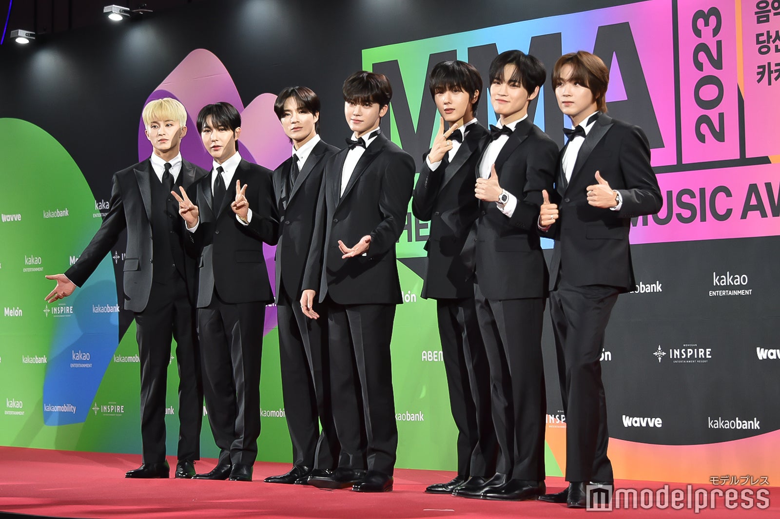 NCT DREAM（左から）マーク、ロンジュン、ジェノ、ジェミン、チソン、チョンロ、ヘチャン（C）モデルプレス