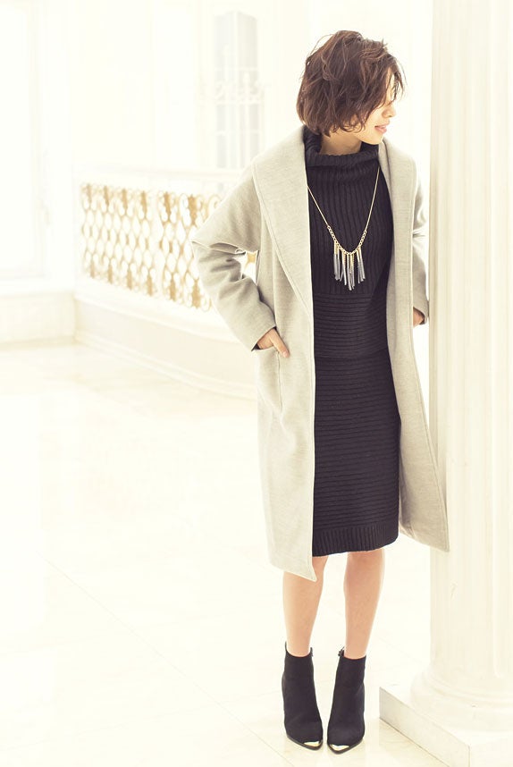 モッサボリュームカラーガウンコート「Re:EDIT by GALSTAR」5,998円（税込）／画像提供：Re:EDIT by GALSTAR