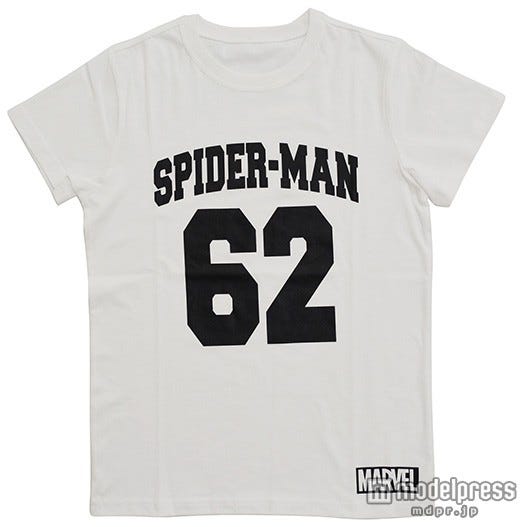 スパイダーマン、ロゴTシャツ(白)(税抜き¥1500)(C)Marvel2015