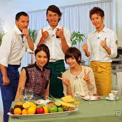 前列左より：秋元才加、篠田麻里子
後列左より：ベリッシモ・フランチェスコ、有坂翔太、寺田真二郎