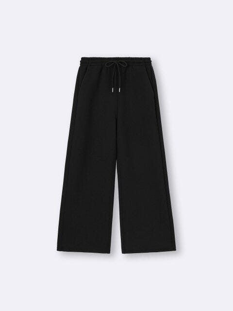 パフスウェットバギーパンツ 2025gu夏黒パフスウェットバギーパンツ