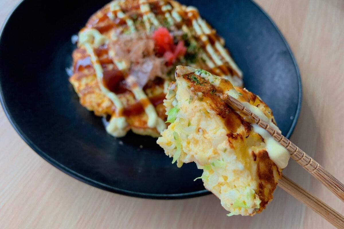 はんぺんで作るお好み焼き