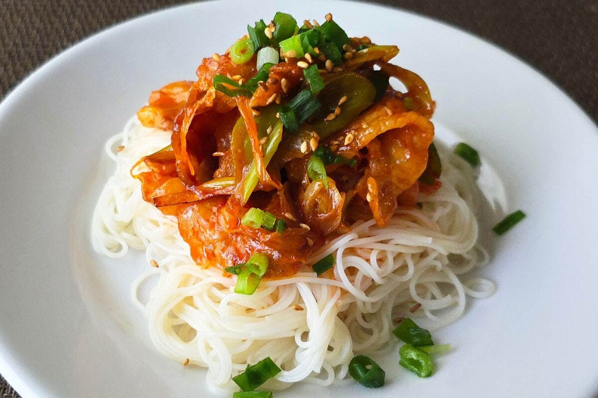 韓国風ぶっかけ素麺