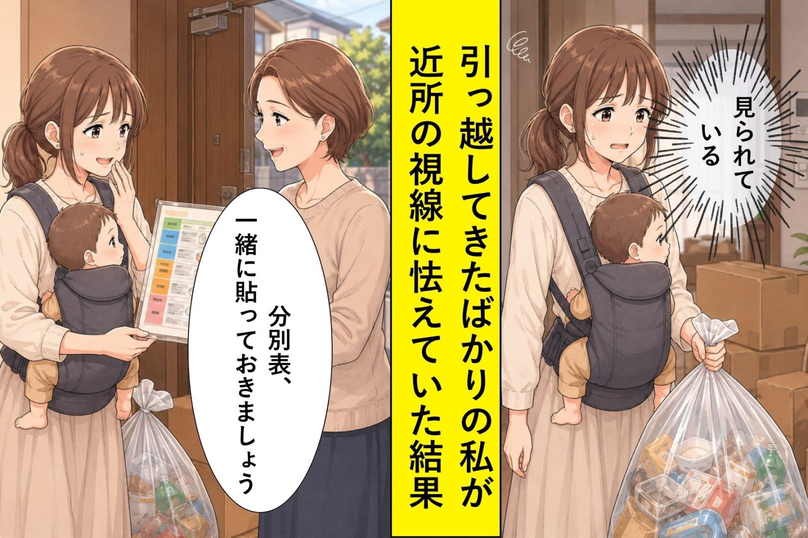 引っ越して3週間、近所の視線に怯えていた私が、集積所で声をかけられた朝に泣いた話