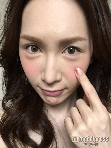 チークを濃い目に入れてしまった時にも