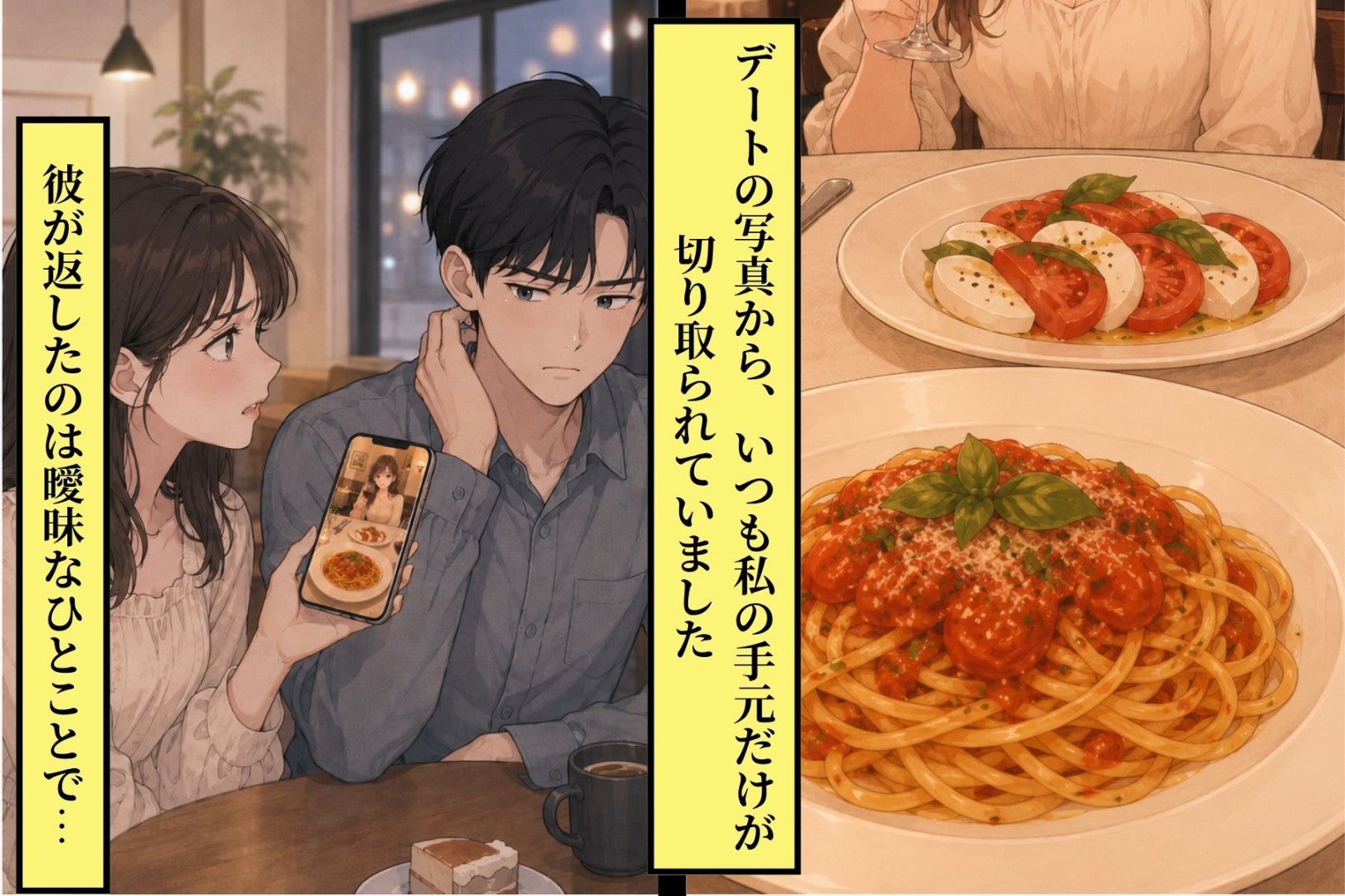 デートの写真から、いつも私の手元だけが切り取られていた。彼に嫌われているのかと不安になった
