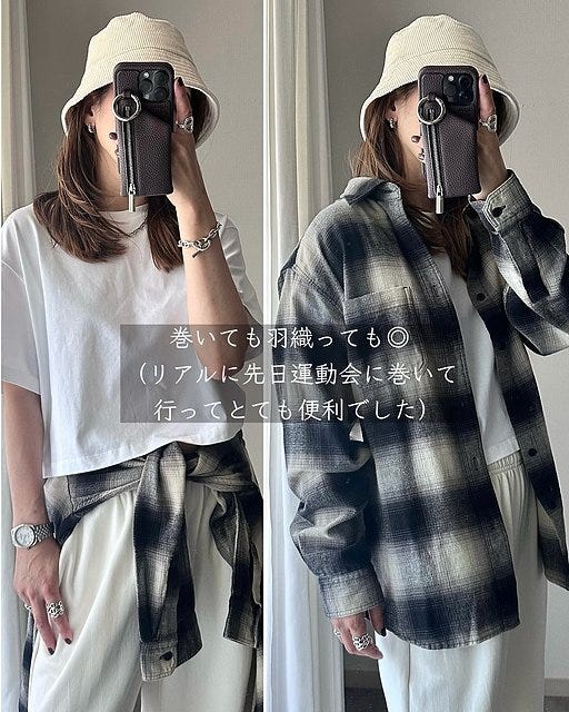 ユニクロのフランネルチェックシャツ3