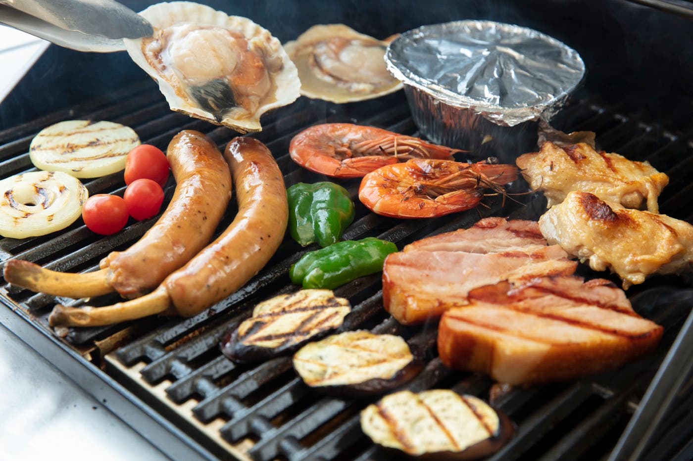 夜はBBQで乾杯したい