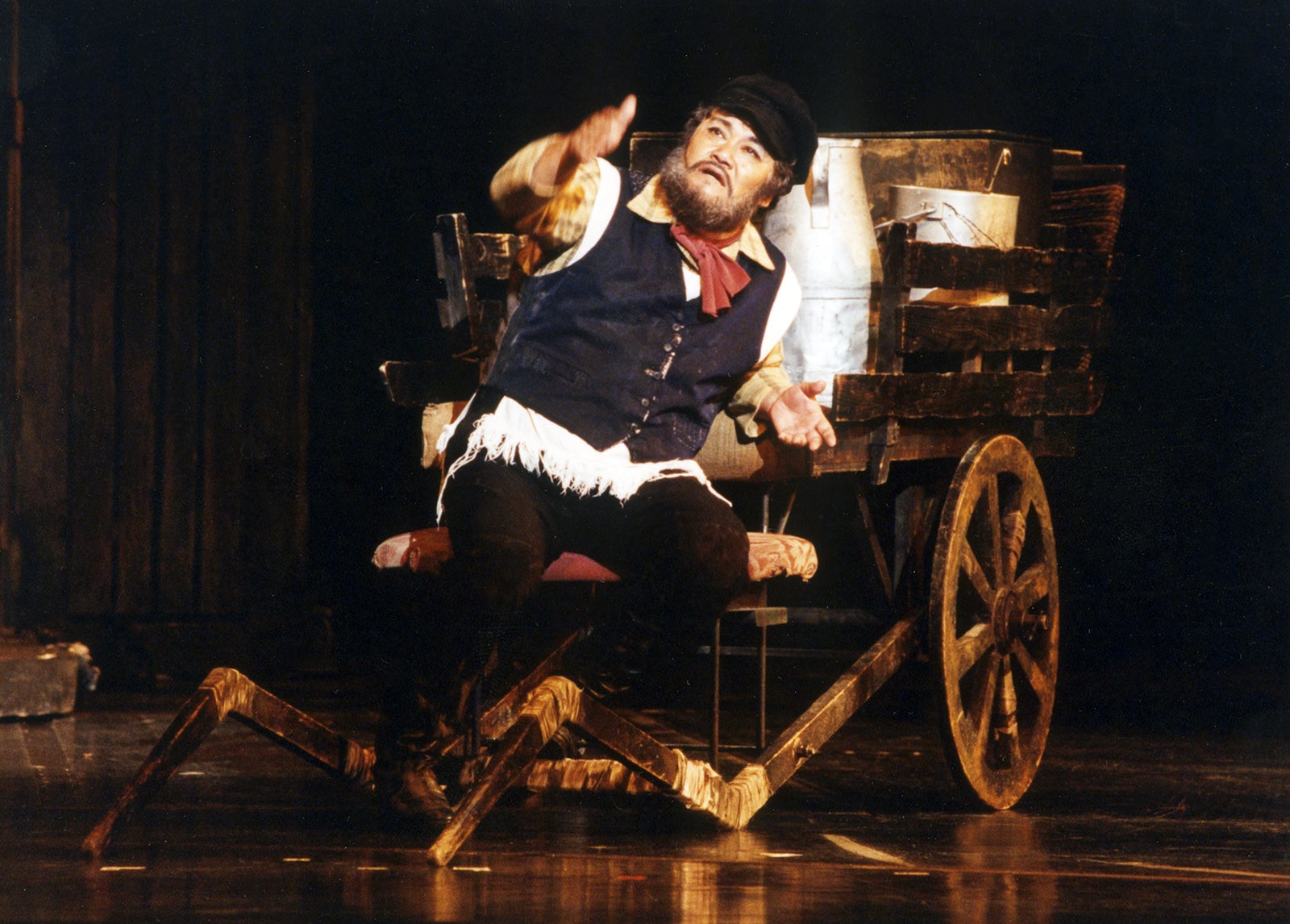 西田敏行さん／平成10年8～9月「屋根の上のヴァイオリン弾き」馬車の上にて西田敏行さん