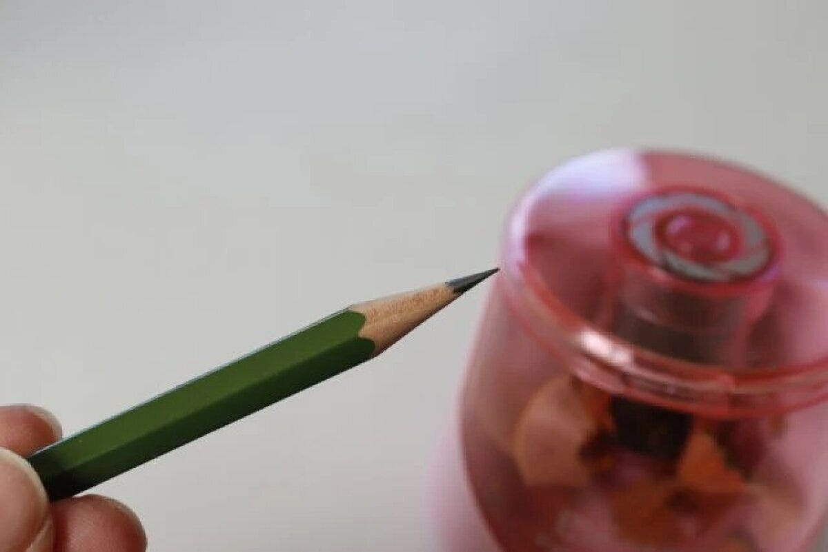 ダイソー　電動鉛筆削り　仕上がり