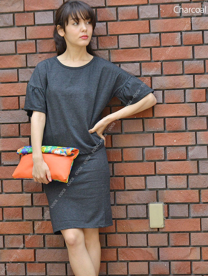 薄手スウェットのシンプルセットアップ「coca」2,990円（税込）