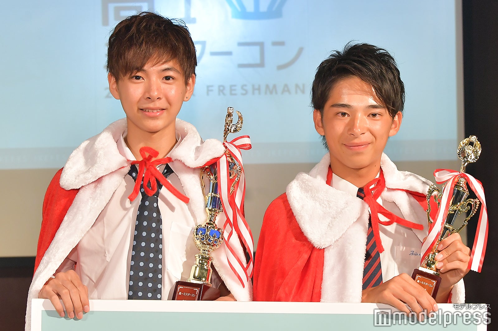 「高一ミスターコン2018」グランプリ・小宮璃央くん、準グランプリ・井ノ上翔也くん （C）モデルプレス