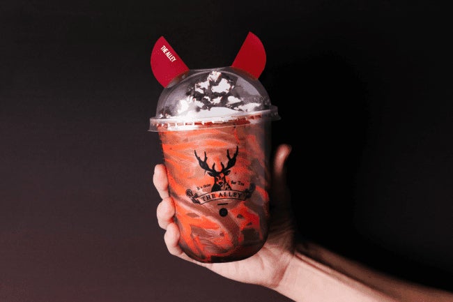 ジ アレイ「悪魔のダークココア」ツノの生えたハロウィン限定カップも