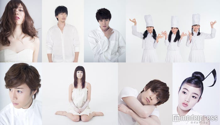 (上段左から)八木アリサ、ディーン・フジオカ、桜田通、さくら学院 クッキング部ミニパティ(日高麻鈴、山出愛子、岡崎百々子)(下段左から)富田健太郎、阿部菜渚美、水田航生、藤原さくら(画像提供:所属事務所)