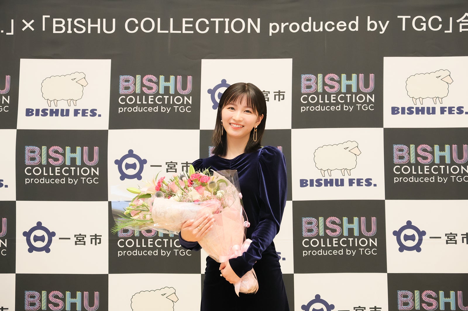 岡崎紗絵（C）BISHU COLLECTION produced by TGC 記者発表会