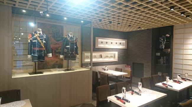 『刀剣乱舞2.5Dカフェ×刀剣茶寮』内観／画像提供：TWIN PLANET