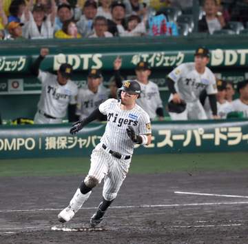 阪神 逆転勝ちで連敗2でストップ 佐藤輝明がプロ初10度目猛打賞 強烈右前打で実質“ランニング本塁打” 村上がリーグ2位タイ7勝目