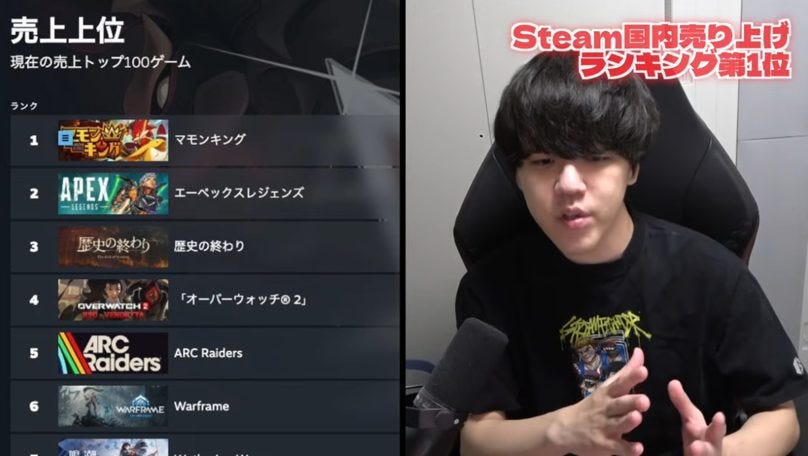 YouTuberよしなまの処女作ゲーム『マモンキング』の初週売り上げがすごい数字に