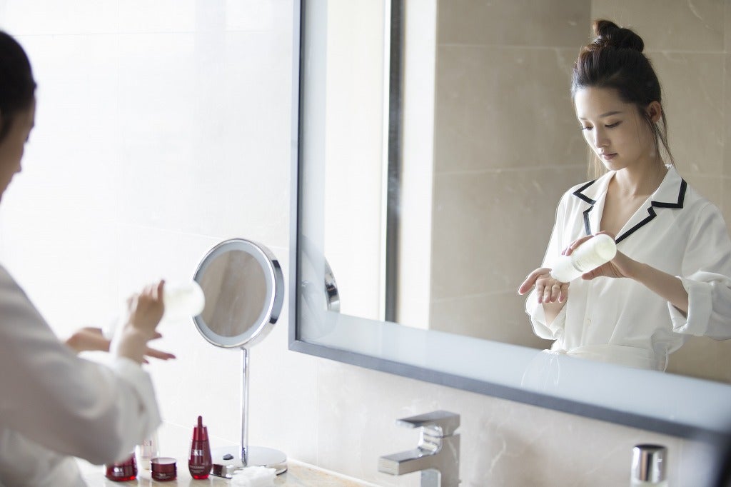 普段のスキンケアの様子も公開／リー・チン