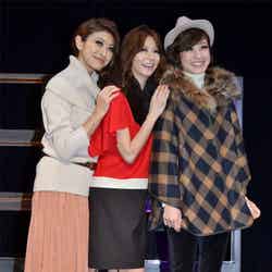 「GINGER」創刊2周年イベントに登場した（左から）山田優、香里奈、西山茉希