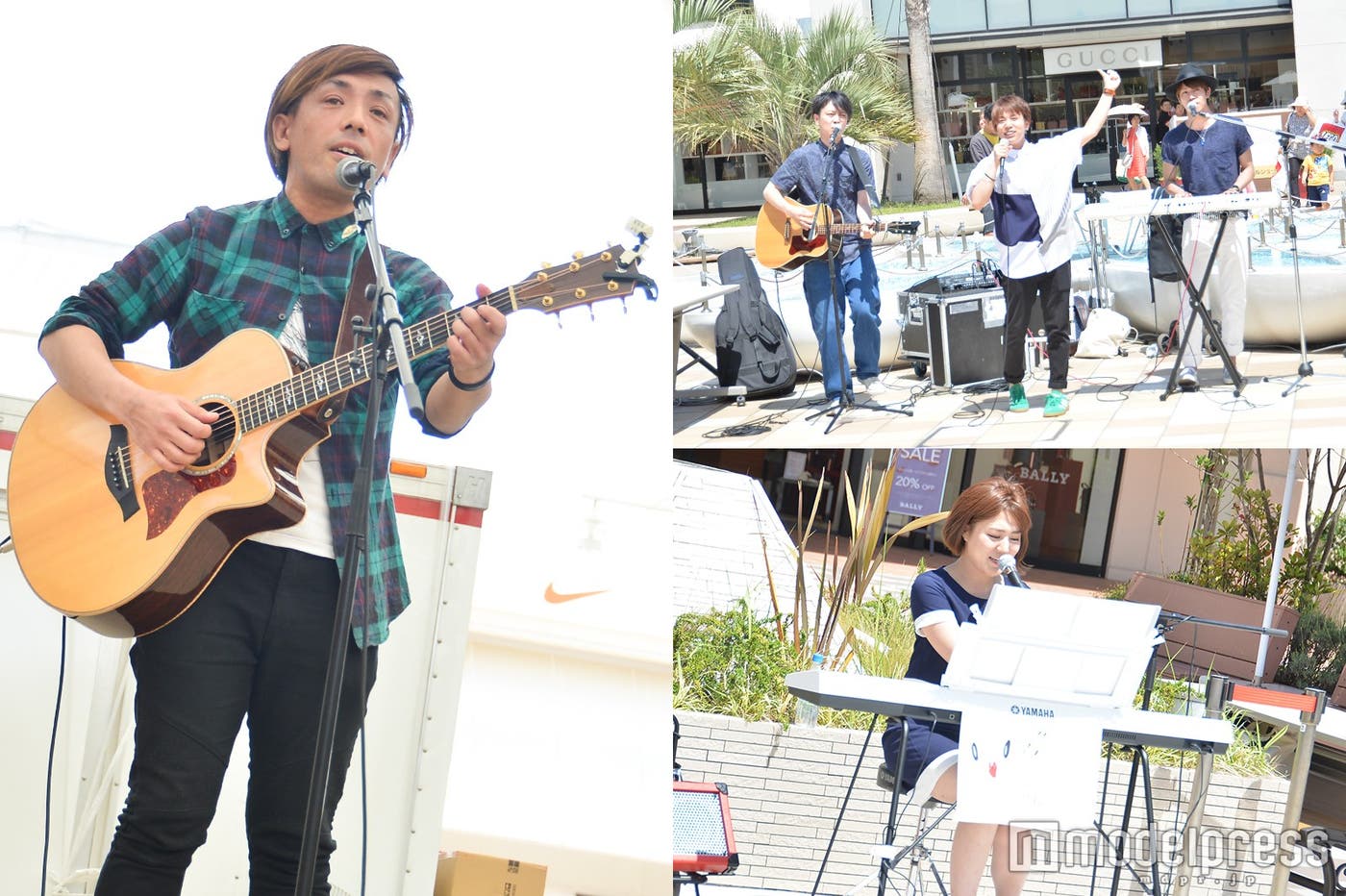 (左)細井タカフミ、(右上)Mamiko、(右下)ユナイテッドサンタ(C)モデルプレス