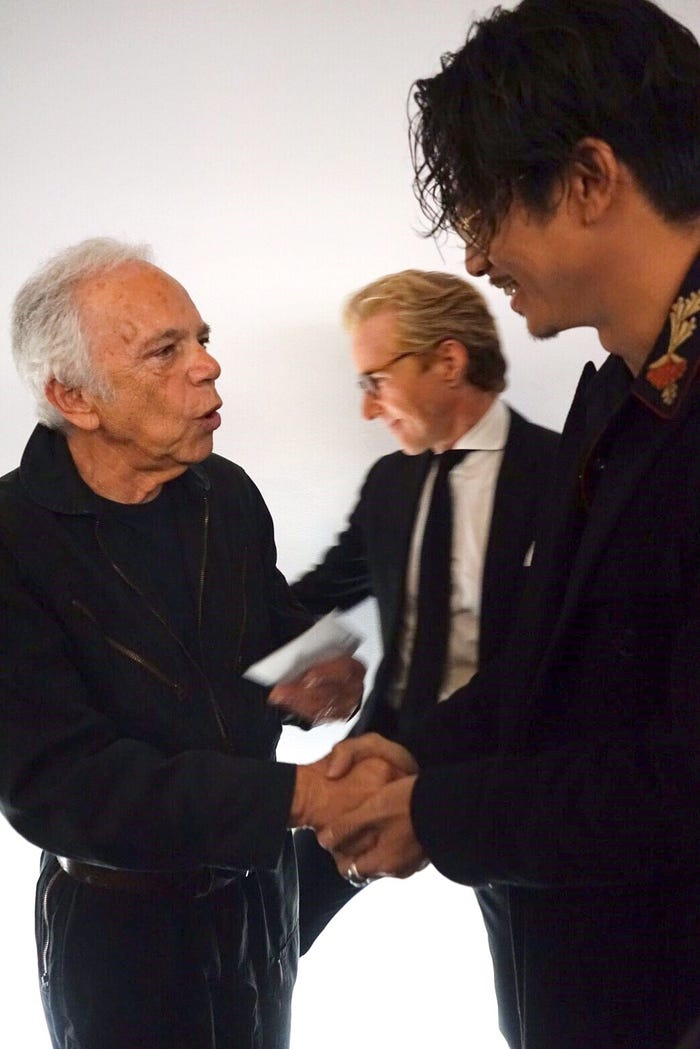 ラルフ・ローレン氏、AKIRA(写真提供:所属事務所)